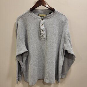 Natural Life Waffle Knit Henley Shirt Men's Size Large Lightweight Warm Comfy